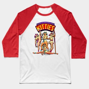 Middle Age Cross-Bred Karate Kitties Baseball T-Shirt